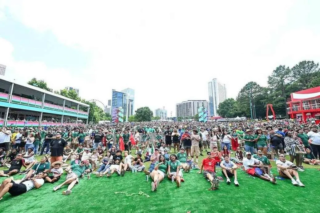 World Cup fans celebrating