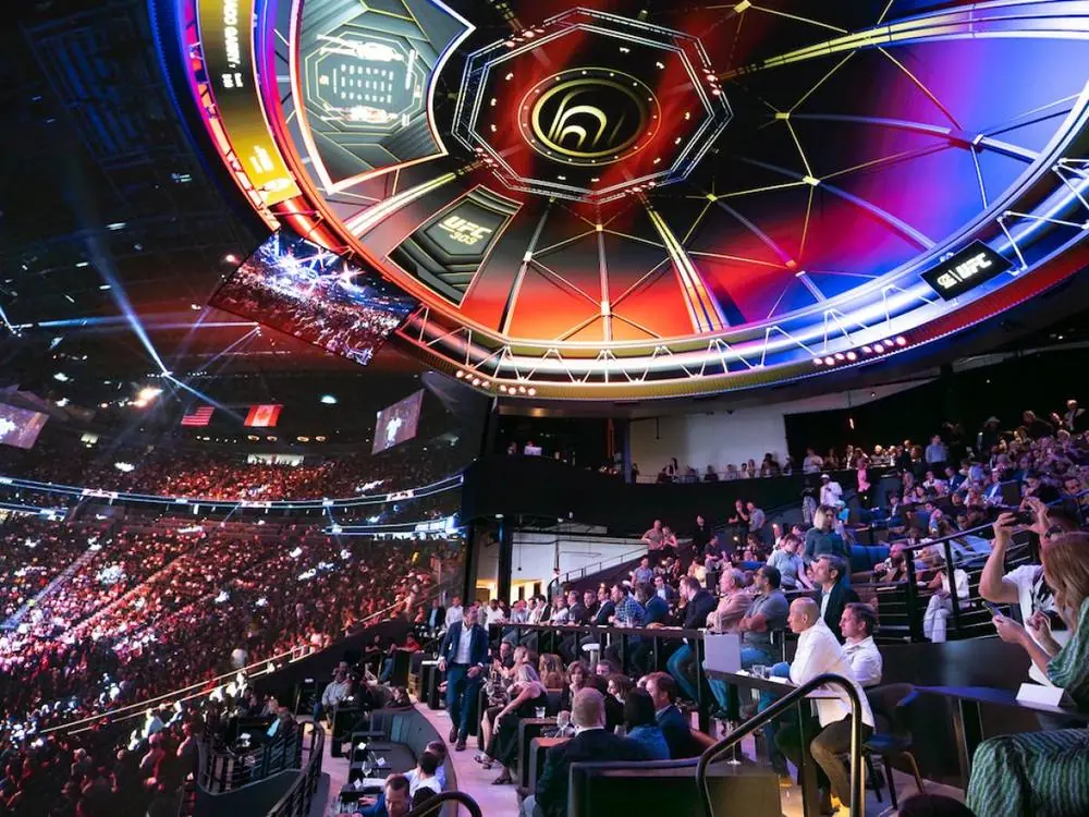 A packed downtown Atlanta arena during a live event